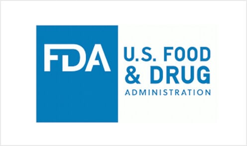 Food and drug administration logo representing Scorpion's support with regulation around cell and gene therapy contract manufacturing